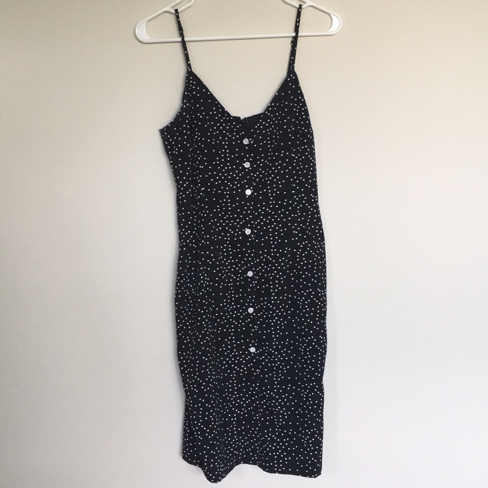 Polka Dot Dress with Buttons